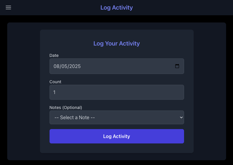 Activity Log