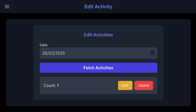 Edit Activity